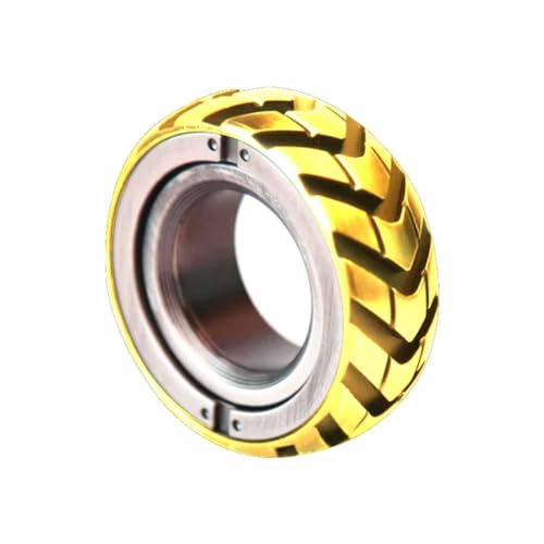 Doppelfunktions-Edelstahl-Motorrad-Reifen, Fidget-Ringe, Spielzeug, Reifen, Fidget-Ring, Motorrad-Reifen, Fidget Ring, Spielzeug für Angst, Spinner-Ring, Fidget-Spinner-Ring, Herren-Zappelspielzeug von YXRRVING