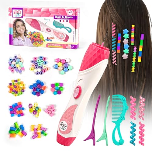 Geschenk Mädchen 5 6 7 8 9 Jahre: Haarschmuck Mädchen Spielzeug ab 6-12 Jahre Kinder, Haarperlen für Mädchen Geburtstagsgeschenk 6 8 10 Jahren, Kinder Hair Braiding Machine DIY Haardekorations von YYAQZD