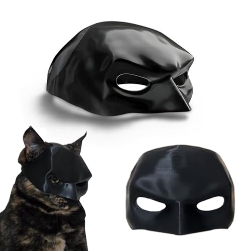 Katzen-Fledermaus-Maske, Cosplay-Hut, Fledermaus-Maske für Katze, Fledermaus, Katze, Avenger-Maske, Fledermaus-Katze, Halloween-Kostüme, passend für die meisten Katzen (XS) von YYAZXSIQ