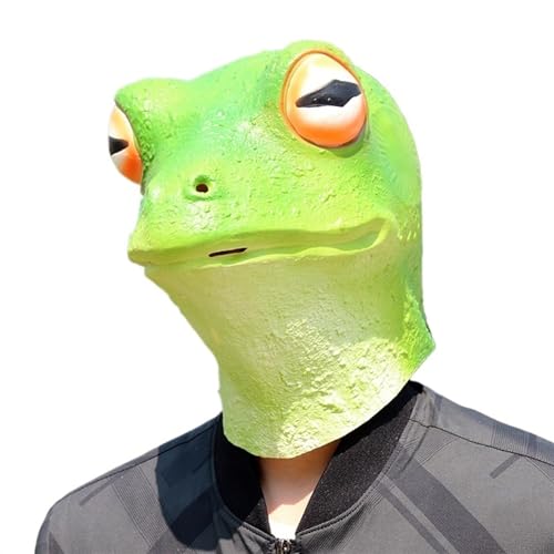 YYAZXSIQ Halloween Frosch Maske Frosch Tiermasken Frosch Lustige Masken Cosplay Maskerade Party Performance Lustige Requisiten Latex Universalgröße von YYAZXSIQ