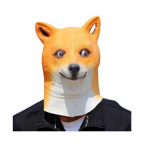 YYAZXSIQ Halloween-Shiba-Lnu-Maske, Tiermasken, Shiba-Lnu, lustige Masken, Cosplay, Maskerade, Party, Aufführung, lustige Requisiten, Universalgröße von YYAZXSIQ