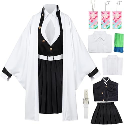 YYDSXK Nezuko Tanjirou Cosplay, Nezuko Tanjirou Kochou Shinobu Mitsuri Kostüm Set, Kimono Cape Ensemble, Geschenk für Kinder, Nezuko Tanjiro Kostüm für Karneval Halloween Weihnachten von YYDSXK