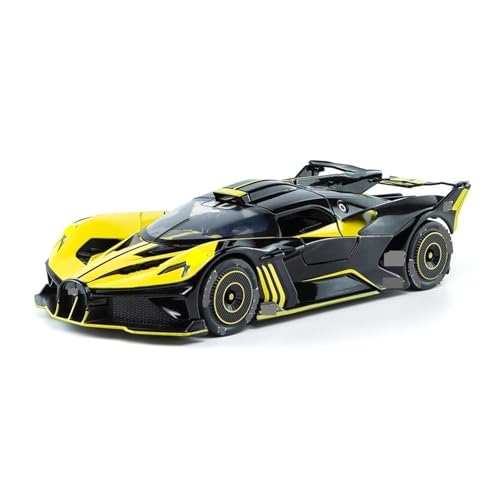 YYFhck Modellauto aus Metall Für B&ugatti Für Bolide Supercar Modell Metall Rennwagen 1:24 Spezifikationen(Yellow) von YYFhck