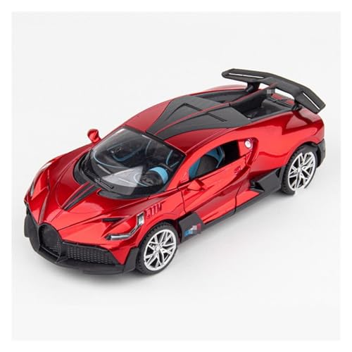 YYFhck Modellauto aus Metall Für B&ugatti Für DIVO Alloy Sports Car Model Diecast Metal Vehicles Car Model 1:24 Spezifikationen(Red) von YYFhck