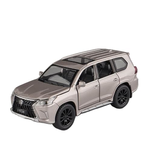 YYFhck Modellauto aus Metall Für L&EXUS Für LX570 SUV Legierung Auto Modell Druckguss Metall Fahrzeuge Auto Modell 1/32 Spezifikationen(Golden) von YYFhck