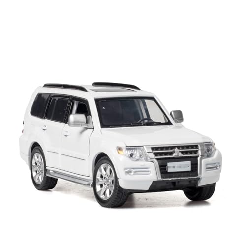 YYFhck Modellauto aus Metall Für M&itsubishi Für Pajero Off-Road Diecast Legierung Modell Auto Metall SUV Fahrzeug 1:32 Spezifikationen(White) von YYFhck