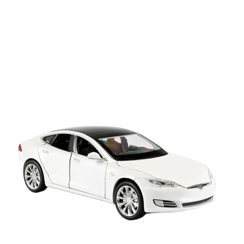 YYFhck Modellauto aus Metall Für T&esla Für Model S Automodell Legierung Druckguss Metallmodell 1/32 Spezifikationen(White S no Box) von YYFhck