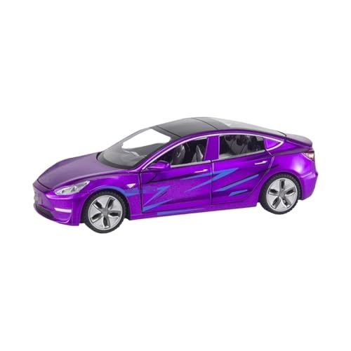 YYFhck Modellauto aus Metall Für T&esla Für Modell 3 Autodruckgussfahrzeuge Legierungsautomodell 1:32 Spezifikationen(Purple) von YYFhck