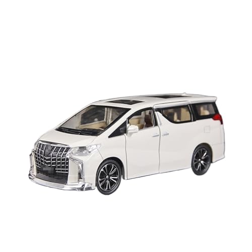 YYFhck Modellauto aus Metall Für T&oyota Für Alphard Legierung Fahrzeug Modell Metall Auto 1/24 Spezifikationen(White) von YYFhck