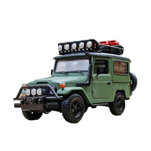 YYFhck Modellauto aus Metall Für T&oyota Für FJ Cruiser FJ40 Legierung Auto Modell Druckguss Metall Auto Modell 1:24 Spezifikationen(Green A) von YYFhck