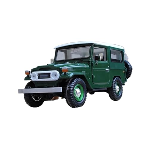 YYFhck Modellauto aus Metall Für T&oyota Für FJ Cruiser FJ40 Legierung Auto Modell Druckguss Metall Auto Modell 1:24 Spezifikationen(Green B) von YYFhck