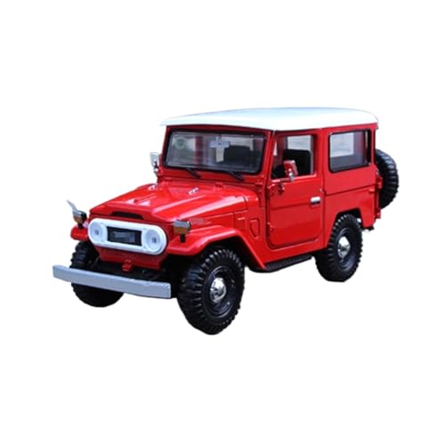 YYFhck Modellauto aus Metall Für T&oyota Für FJ Cruiser FJ40 Legierung Auto Modell Druckguss Metall Auto Modell 1:24 Spezifikationen(Red B) von YYFhck