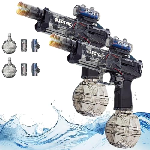 Ultimate Battle Blaster, Ultimate Aqua Blaster, Aqua Combat Light Blaster, automatischer Wasserblaster, leistungsstarke elektrische Wasserpistole für Pool und Strand(2pcs-Black) von YYGJYGOO