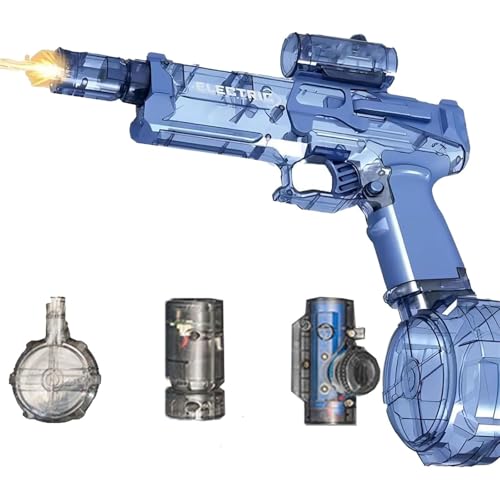 Ultimate Battle Blaster, elektrische Wasserpistole für Spaß im Freien, motorisierte Wasserpistole mit großer Reichweite und interaktiver Beleuchtung, langlebig für Spaß im Freien(Blue) von YYGJYGOO