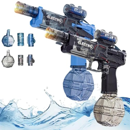 Ultimate Battle Blaster - Motorisierte Wasserpistole mit großer Reichweite und interaktiver Beleuchtung, automatischer Wasserblaster, leistungsstarke elektrische Wasserpistole für Pool und Strand(2pcs von YYGJYGOO