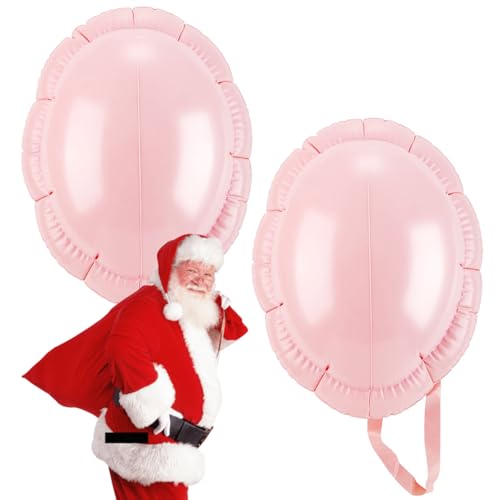 2 Stück,Aufblasbarer Bauch,Weihnachtsmann Bauch, Schwangerschaftsbauch, Karneval, Mottoparty, Weihnachten, Halloween, Frauen Gefälschter Bauch für Zubehör von YYHCC