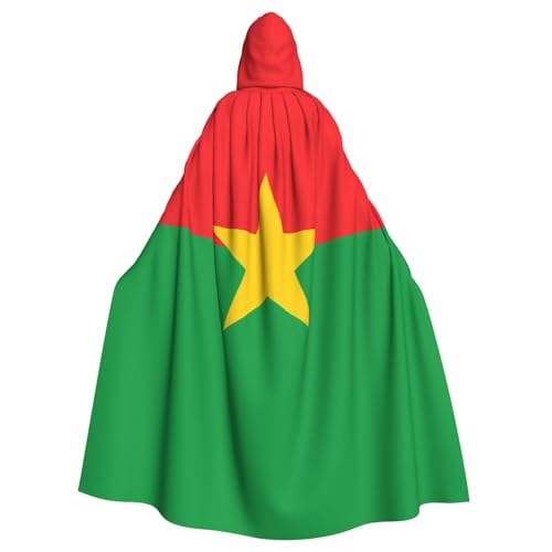 YYHHAOFA Burkina Faso-Druck, Halloween-Umhang mit Kapuze, für Party, Dekoration, Cosplay, Kostüme, Bühnenmaskerade von YYHHAOFA