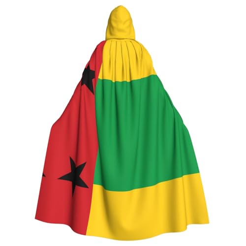 YYHHAOFA Flagge von Guinea-Bissau-Druck, Halloween, Erwachsenen-Kapuzenumhang für Party, Dekoration, Cosplay, Kostüme, Bühnenmaskerade von YYHHAOFA