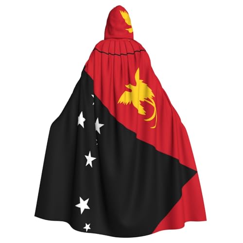 YYHHAOFA Flagge von Papua-Neuguinea, bedruckt, Halloween, Erwachsene, Kapuzenumhang für Cosplay, Kostümpartys und mehr von YYHHAOFA