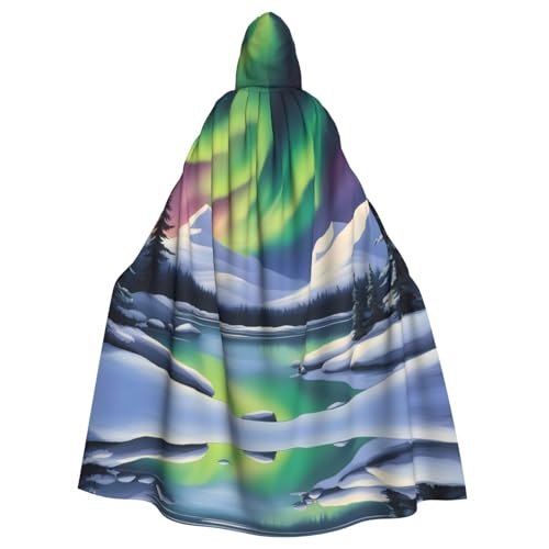 YYHHAOFA Gorgeous Northern Lights Prints Halloween Adult Hooded Cloak for Cosplay Costume Parties and More von YYHHAOFA