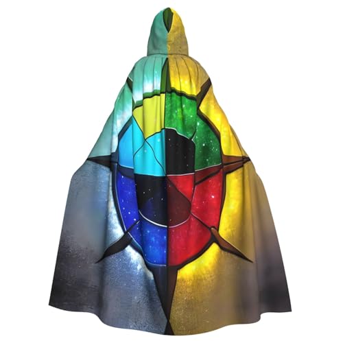 YYHHAOFA Shine in all directions Prints Halloween Adult Hooded Cloak for Cosplay Costume Parties and More von YYHHAOFA