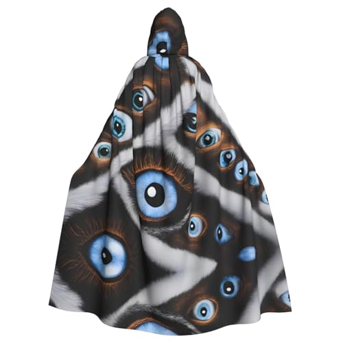 YYHHAOFA The Evil Eye Looked Prints Halloween Adult Hooded Cloak for Cosplay Costume Parties and More von YYHHAOFA