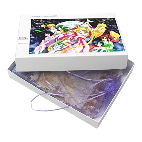 YYHMKB 1000Pcs Anime Sailor Moon ，Papier-Puzzle，Puzzle Erwachsenen Dekompression Spiel Puzzle Studenten Spielzeug Für Kinder Weihnachten Geburtstag Geschenke-（38x26cm） von YYHMKB