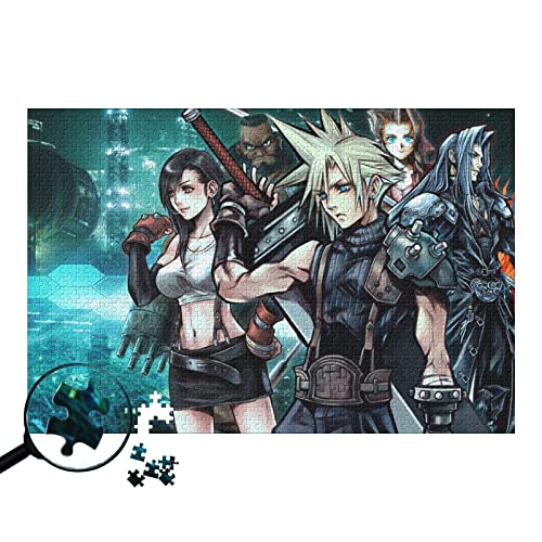 Final Fantasy Jigsaw Puzzle 1000 Piece Holz Puzzle Pädagogisches Puzzlespiel-75x50cm von YYHMKB