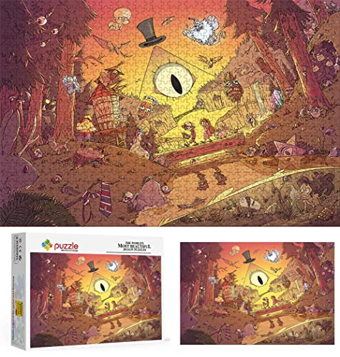 Gravity Fall Puzzle, Puzzles 1000 Teile für Erwachsene, Klassische Puzzle Kinder Puzzle Herausfordernde Und Schwierige Rätsel für Erwachsene Und Jugendliche(75 x 50cm) von YYHMKB