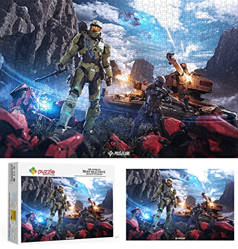 Halo Puzzle, Puzzle 1000 Teile für Erwachsene, Klassische Puzzle Puzzle Schwierig Herausforderndes Spiel Geschenk Spielzeug Kinder Teens Family Puzzle 38x26cm von YYHMKB