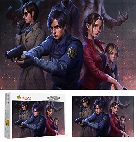 Resident Evil Puzzle, Puzzle 1000 Teile für Erwachsene, Klassische Puzzle Teenager Jungen Mädchen Puzzle Puzzles Spiele Pädagogisches Geschenk Home Decor 38x26cm von YYHMKB