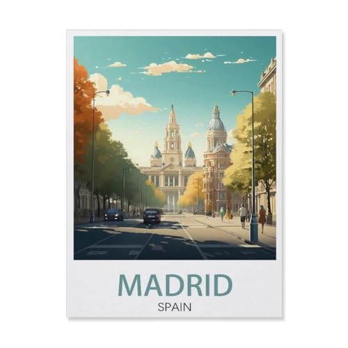 1000 Puzzles Für Erwachsene，Madrid Spanien，Freizeit Unterhaltung Kinder Spielzeug Zuhause Dekoration Art（38x26cm）-R10 von YYHMKBYY