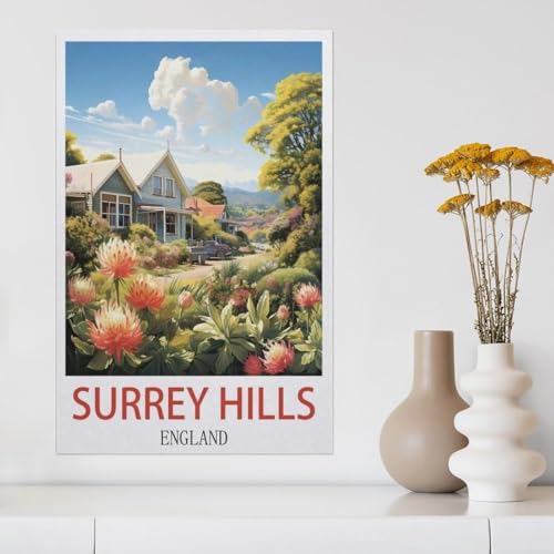 1000 Puzzles Für Erwachsene，Surrey Hills, England，Freizeit Unterhaltung Kinder Spielzeug Zuhause Dekoration Art Geschenk（50x70cm）-Z43 von YYHMKBYY