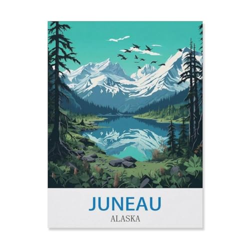 1000 Stück，Juneau, Alaska，Puzzle Für Erwachsene Lernspielzeug Für Kinder Kreative Spiele Unterhaltung Holz Puzzles Home Decor（75x50cm）-S1 von YYHMKBYY