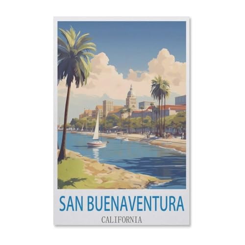 1000 Stück，San Buenaventura, Kalifornien，Puzzle Für Erwachsene Lernspielzeug Für Kinder Kreative Spiele Unterhaltung Holz Puzzles Home Decor（75x50cm）-F54 von YYHMKBYY