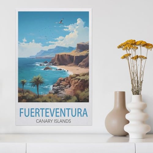 1000 Stück Puzzle，Fuerteventura, Kanarische Inseln，Erwachsene Holz Puzzles, Kinder Entdecken Sie Kreativität Wandkunst Dekor Spielzeug（75x50cm）-Z28 von YYHMKBYY