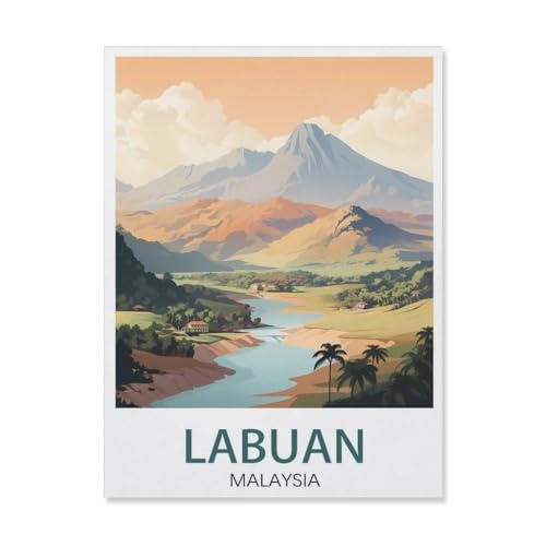 1000 Stück Puzzle，Labuan Malaysia, Berge，Erwachsene Holz Puzzles, Kinder Entdecken Sie Kreativität Wandkunst Dekor Spielzeug（75x50cm）-R12 von YYHMKBYY