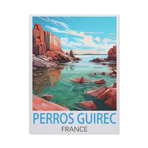 1000 Stück Puzzle，Perros Guirec Frankreich，Erwachsene Papier Puzzles, Kinder Entdecken Sie Kreativität Wandkunst Dekor Spielzeug（38x26cm）-AJ59 von YYHMKBYY