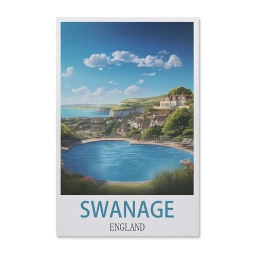 1000 Stück Puzzle，Swanage, England，Erwachsene Kinder Holz Spielzeug Lernspiel（75x50cm）-AA65 von YYHMKBYY