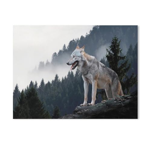 1000 Stück Puzzle，Timberwolf im Gebirge，Erwachsene Kinder Karton Spielzeug Lernspiel（38x26cm-264 von YYHMKBYY