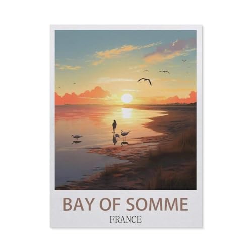 1000 Stück Puzzle Für Erwachsene Puzzle Holz Puzzle，Bucht der Somme Frankreich，Puzzles DIY Pädagogisches Puzzlespiel Kinder Familienspiele（75x50cm）-AC99 von YYHMKBYY