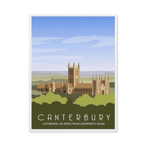 1000 Stück Puzzle Für Erwachsene Puzzle Holz Puzzle，Kathedrale von Canterbury, England，Puzzles DIY Pädagogisches Puzzlespiel Kinder Familienspiele（75x50cm）-BJ30 von YYHMKBYY