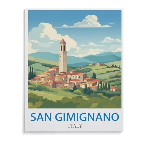 1000 Stück Puzzle Für Erwachsene Puzzle Holz Puzzle，San Gimignano Italien，Puzzles DIY Pädagogisches Puzzlespiel Kinder Familienspiele（75x50cm）-L100 von YYHMKBYY