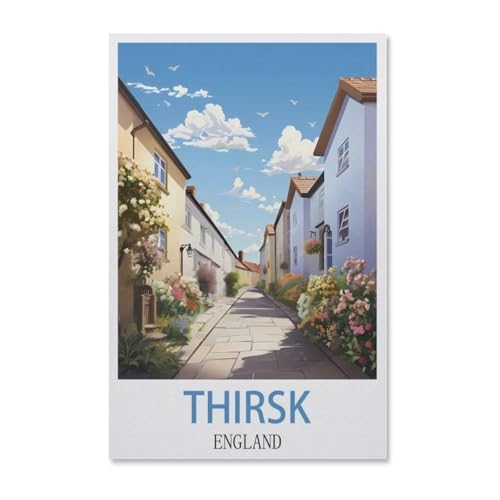 1000 Stück Puzzle Für Erwachsene Puzzle Papier Puzzle，Thirsk England，Puzzles DIY Pädagogisches Puzzlespiel Kinder Familienspiele（38x26cm）-AA80 von YYHMKBYY