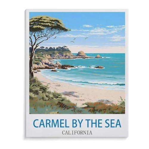 1000-Stück Puzzle Für Erwachsene Und Kinder-Holz Puzzle，Carmel am Meer, Kalifornien，Familie Interaktive Spiele Große Ferien Freizeit（75x50cm）-J82 von YYHMKBYY