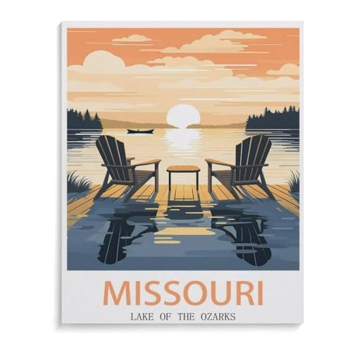 1000-Stück Puzzle Für Erwachsene Und Kinder-Holz Puzzle，See der Ozarks Missouri，Familie Interaktive Spiele Große Ferien Freizeit（75x50cm）-L28 von YYHMKBYY