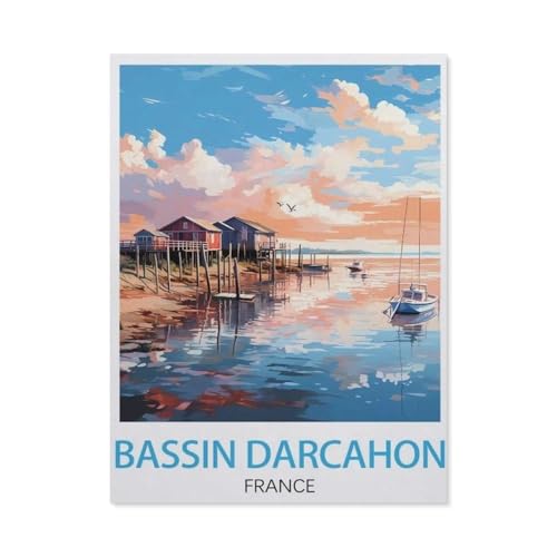 1000 Teile Puzzle Für Erwachsene Und Kinder，Bassin D'Arcachon Frankreich，Stressabbau Herausforderung Bodenpuzzle DIY Home Wanddekoration（38x26cm）-AL18 von YYHMKBYY