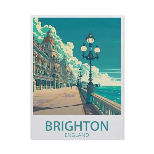 1000 Teile Puzzle Für Erwachsene Und Kinder，Brighton England，Stressabbau Herausforderung Bodenpuzzle DIY Home Wanddekoration（38x26cm）-AX67 von YYHMKBYY