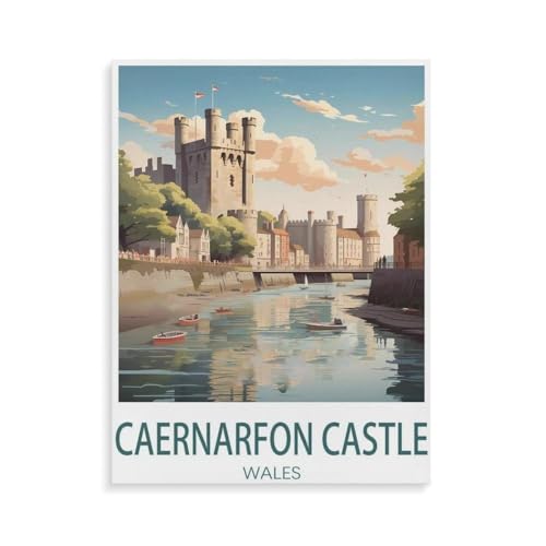 1000 Teile Puzzle Für Erwachsene Und Kinder，Caernarfon Castle Wales，Stressabbau Herausforderung Bodenpuzzle DIY Home Wanddekoration（38x26cm）-N60 von YYHMKBYY