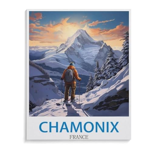 1000 Teile Puzzle Für Erwachsene Und Kinder，Chamonix Frankreich，Stressabbau Herausforderung Bodenpuzzle DIY Home Wanddekoration（38x26cm）-M84 von YYHMKBYY